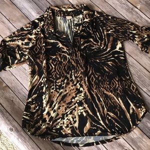Animal Print Dressy Blouse